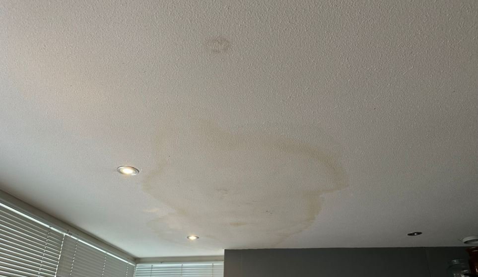 Vocht in plafond door daklekkage opgelost door Drechtse Dakdekker